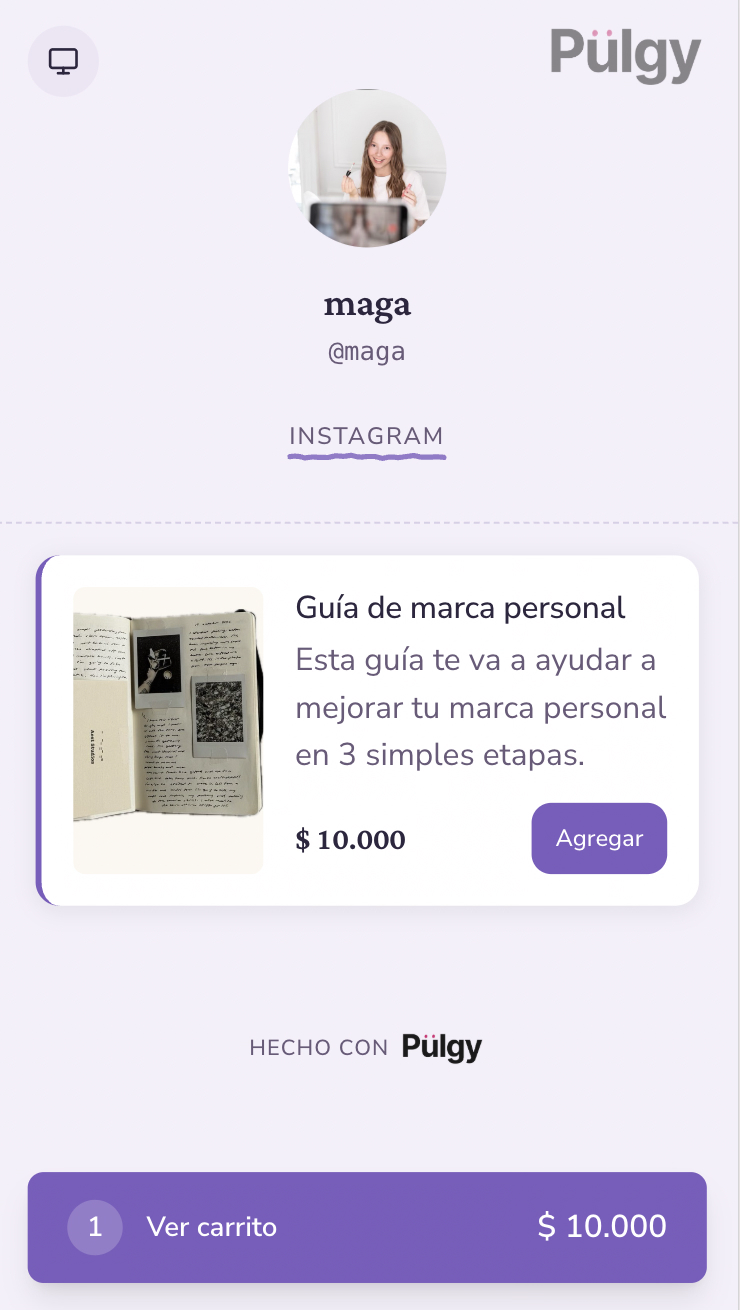 Tienda estilo Violeta