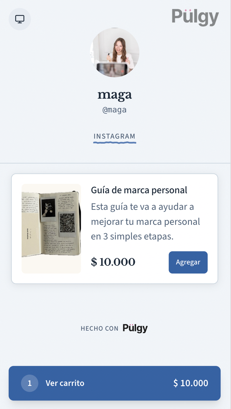 Tienda estilo Azul